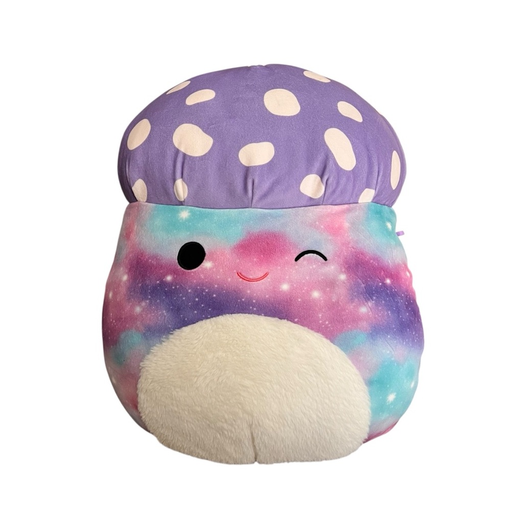 Squishmallow Unai Cosmic Galaxy‎ Purple Cap Mushroom 16"